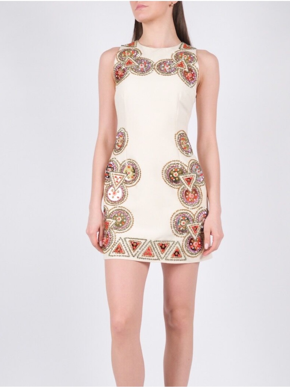 La DoubleJ Embellished Sleeveless Shift Dress